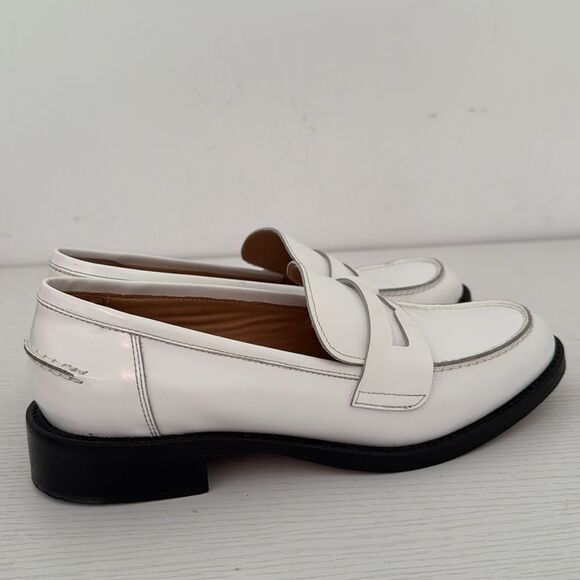 M. Gemi Lucido Loafer White Patent Leather Size 38.5 8.5 - Picture 3 of 8